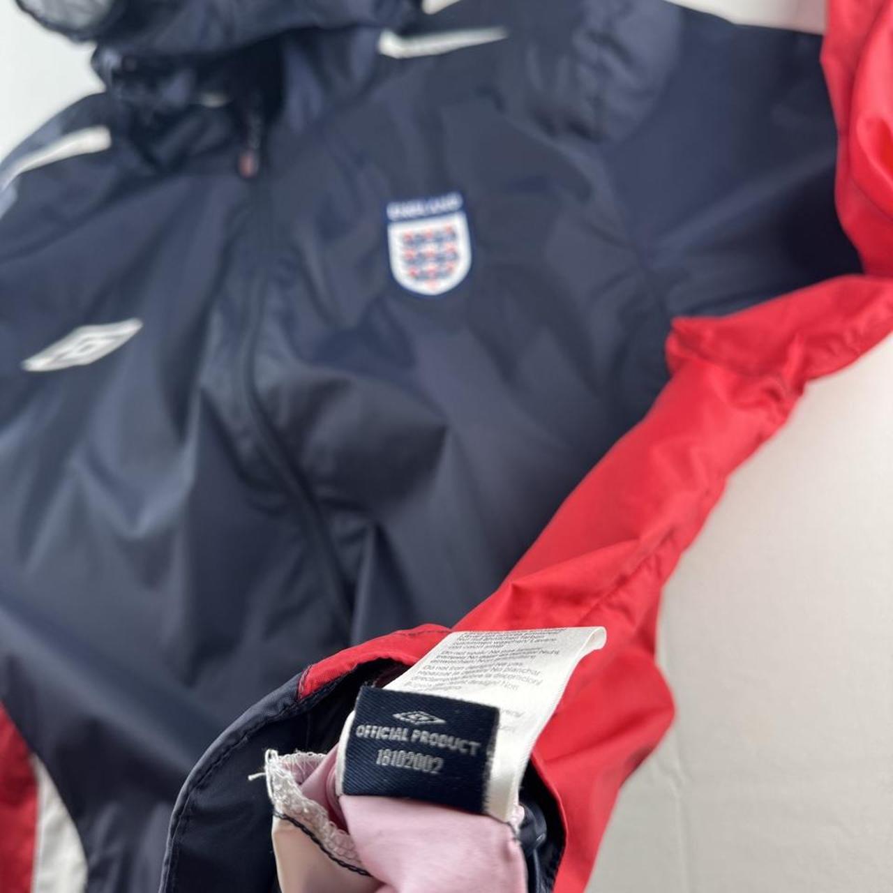 Umbro England Early 2000s Training Hooded Shell Track Jacket