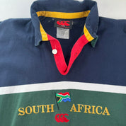Canterbury 1990s Spellout South Africa Rugby Polo Shirt S