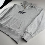 Tommy Jeans Embroidered Centre Spellout Half Zip Jumper L