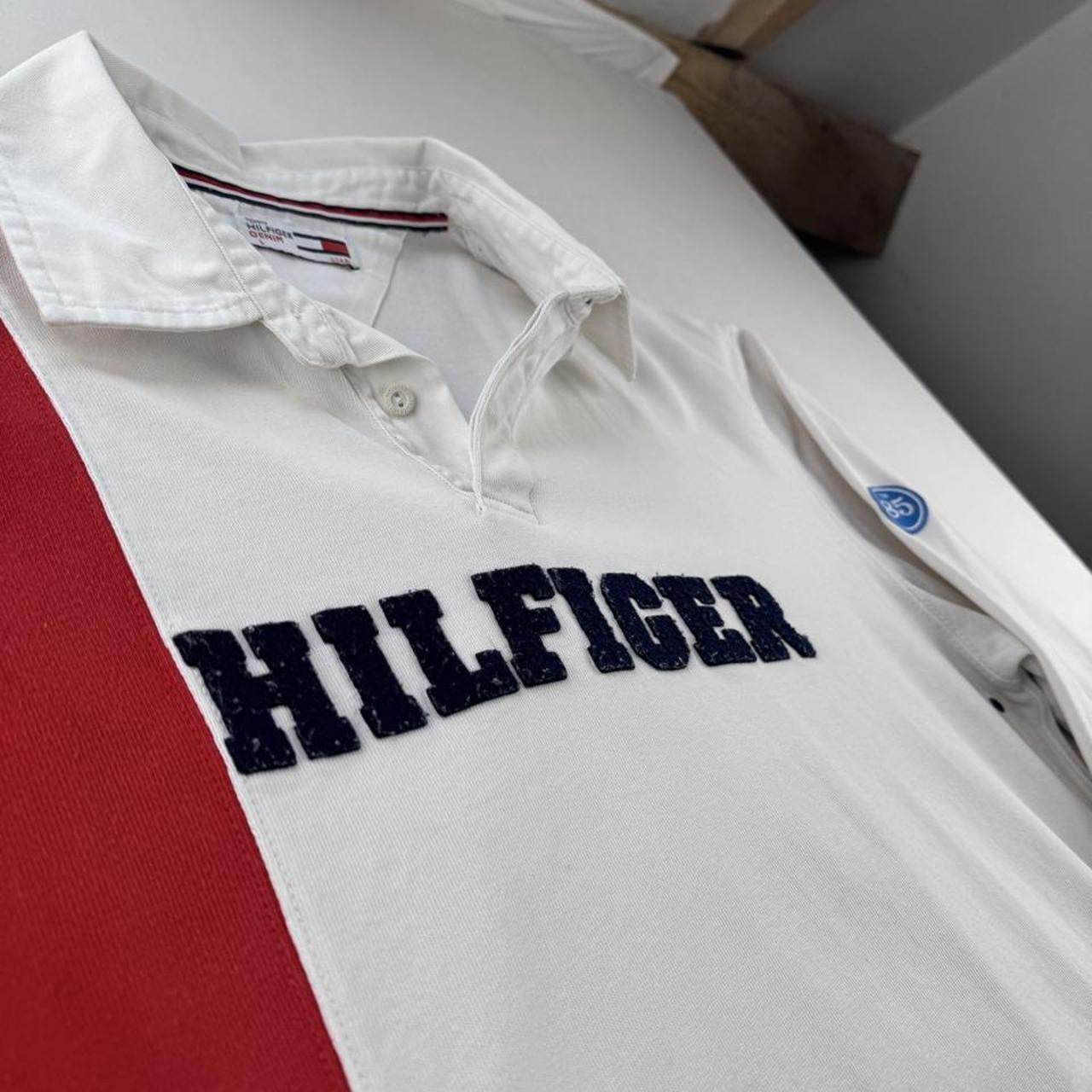 Tommy Hilfiger Embroidered Spellout Rugby Polo L