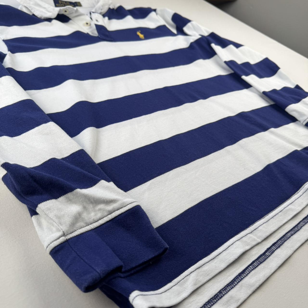 Womens Polo Ralph Lauren Striped Rugby Polo Shirt L