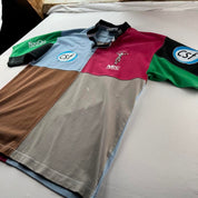 2002 Kooga Embroidered Harlequins Rugby Polo Shirt L