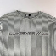 Light Blue Womens Ribbed 1990s Quiksilver Knitwear L