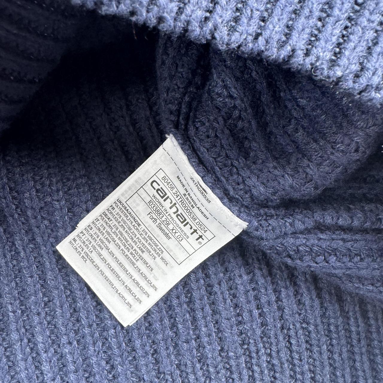 Carhartt Wip Crewneck Knit Sweater in Navy Size XXL