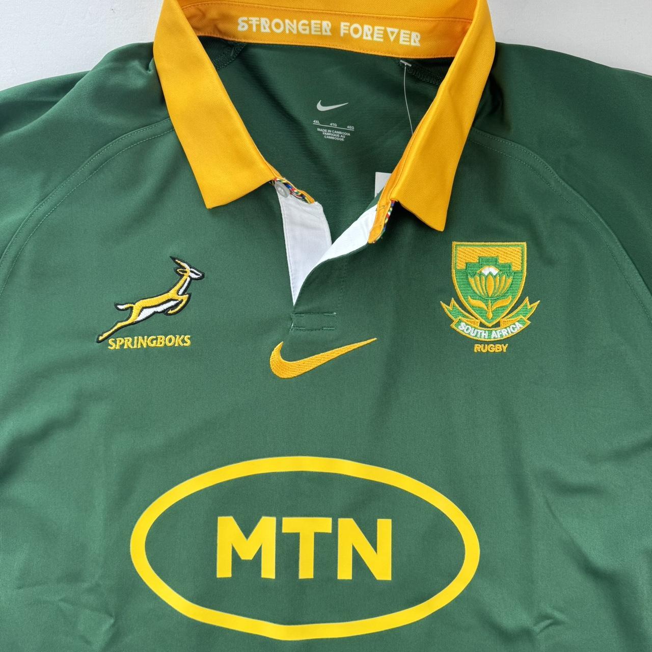 Nike South Africa Springboks Rugby Playing Shirt 4XL BNWT