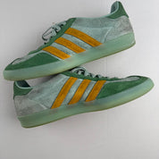 Green Adidas Gazelles UK8