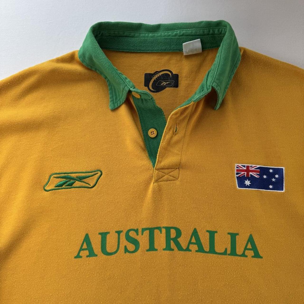 Early 2000s Australia Rugby Reebok Rugby Polo Shirt XL