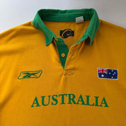 Early 2000s Australia Rugby Reebok Rugby Polo Shirt XL
