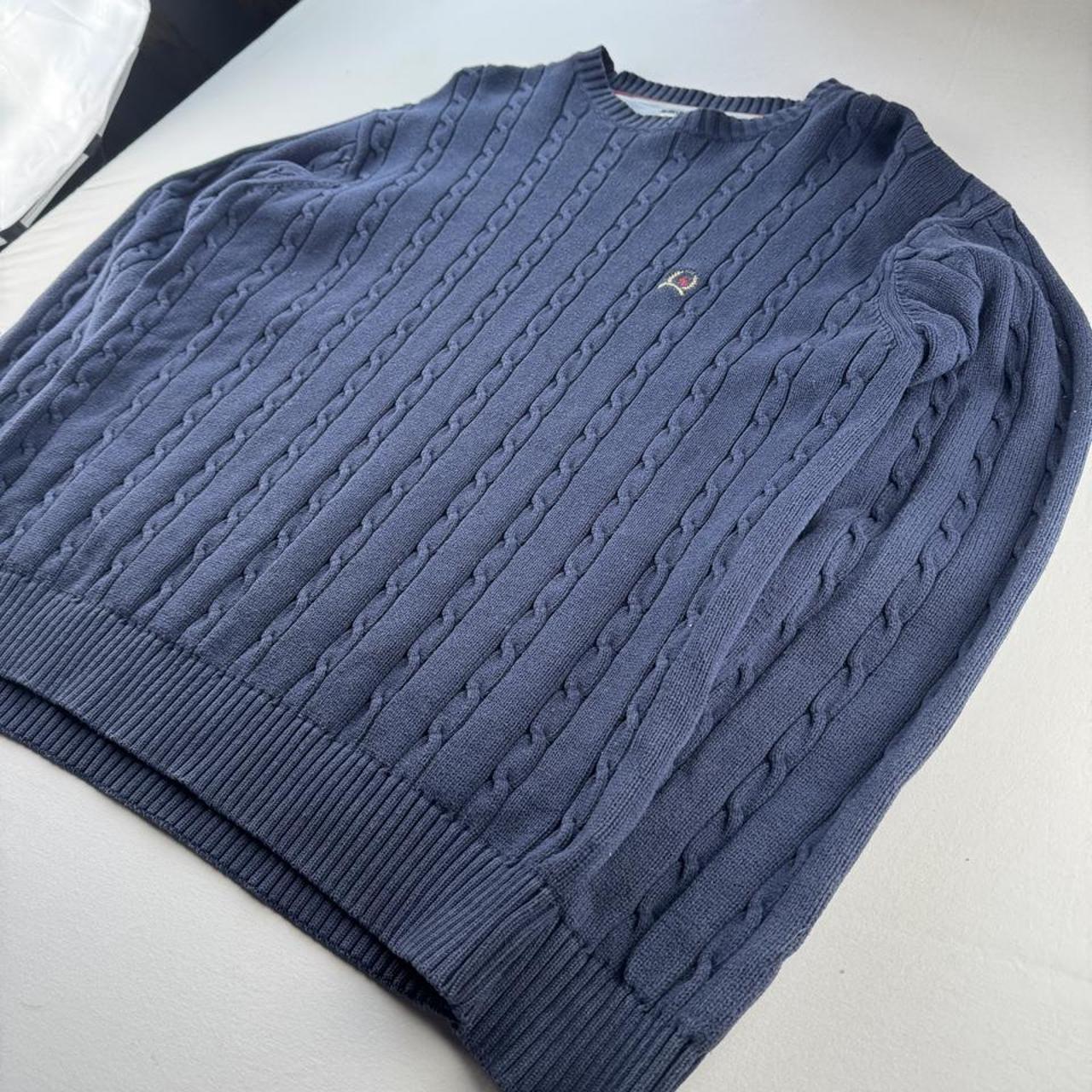 2000s Tommy Hilfiger Embroidered Thick Cable Knit L