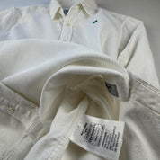 Carhartt WIP White and Green Corduroy Button Down Shirt S