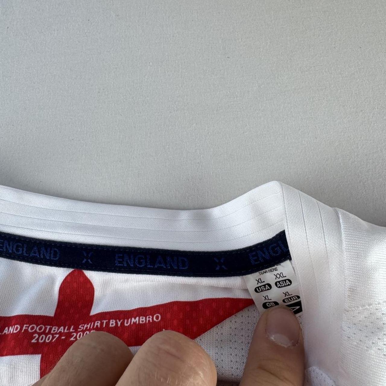 England Umbro 2007-09 Home Playing Jersey XL