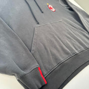 Mens AC Milan Adidas Embroidered Oversized Hoodie L