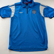 Rare 2004-06 England Umbro 1/4 Quarter Zip Training T Shirt M