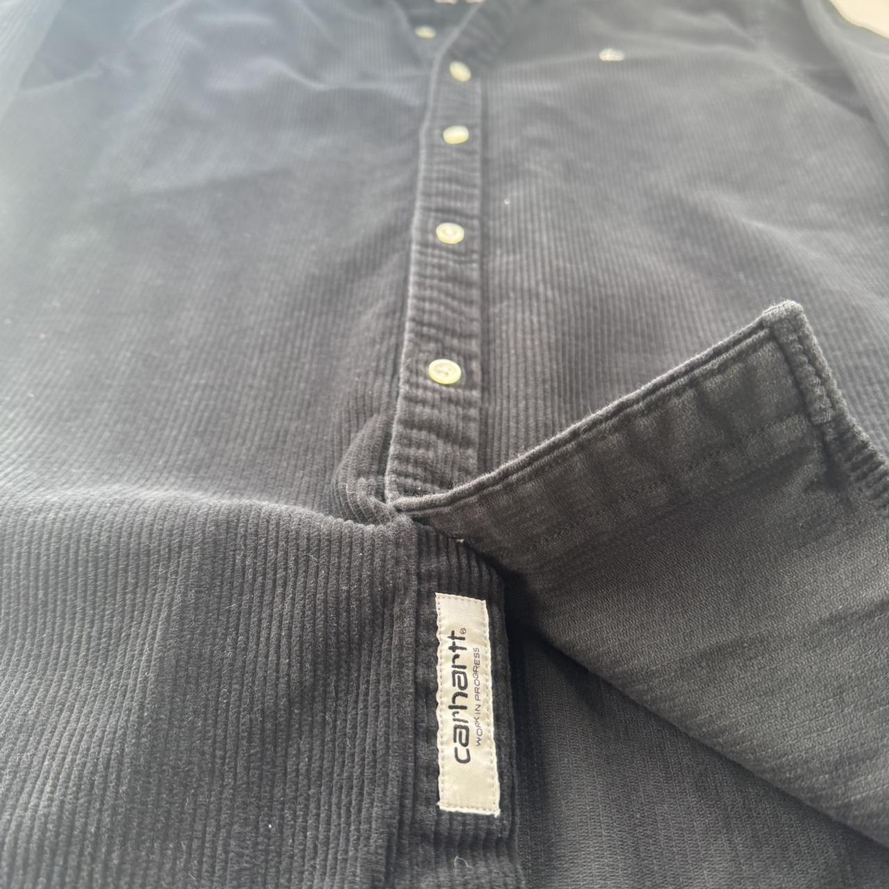 Black Carhartt WIP Long Sleeve Madison Corduroy Button Down Shirt L