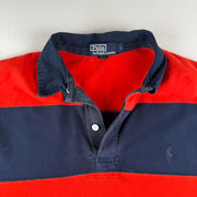 Polo Ralph Lauren Striped Embroidered Pony Rugby Polo Shirt L