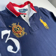 Polo Ralph Lauren Navy Embroidered Logo Rugby Polo Shirt XL