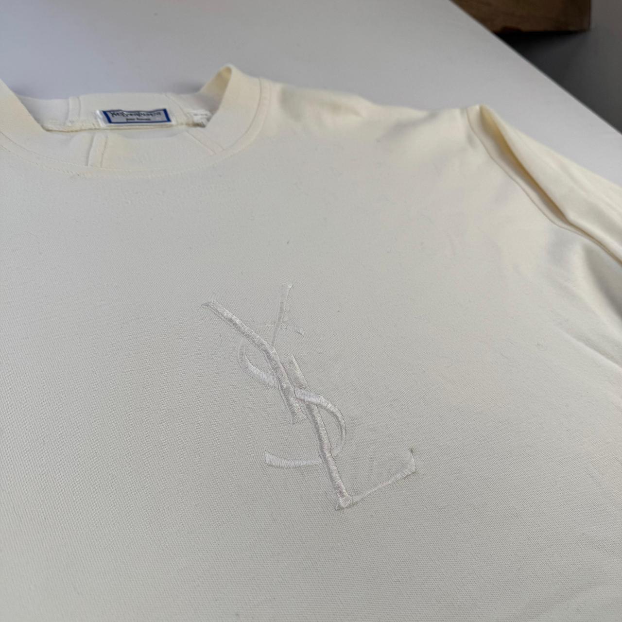 Yves Saint Laurent Crewneck Sweatshirt in White Size M