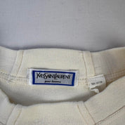 Yves Saint Laurent Crewneck Sweatshirt in White Size M
