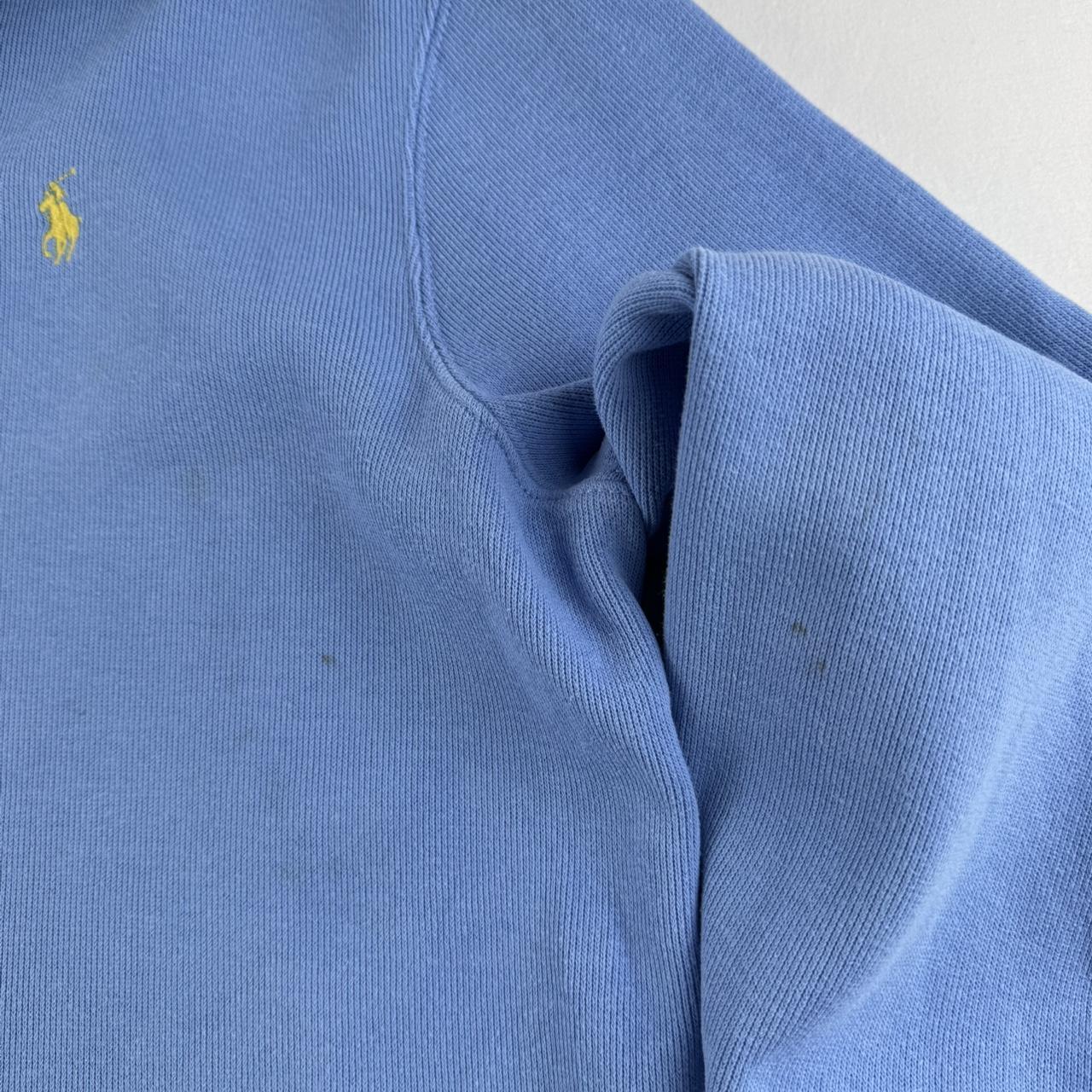 Polo Ralph Lauren Baby Blue Embroidered Pony Quarter Zip Fleece L