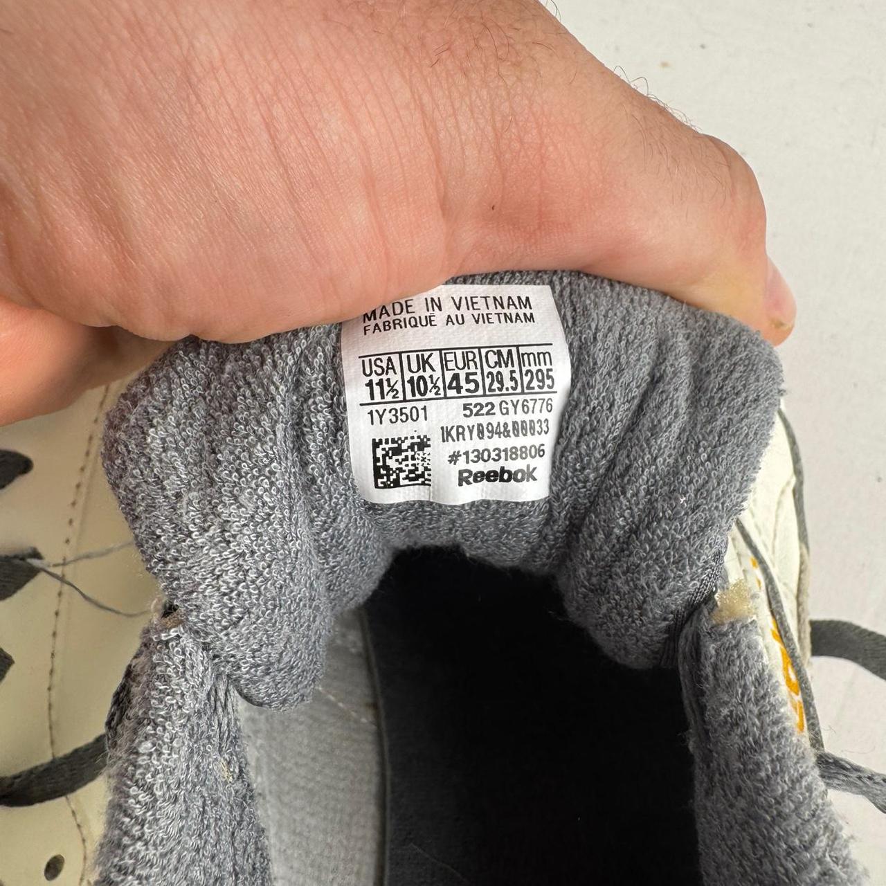 Reebok White and Yellow Classics UK10