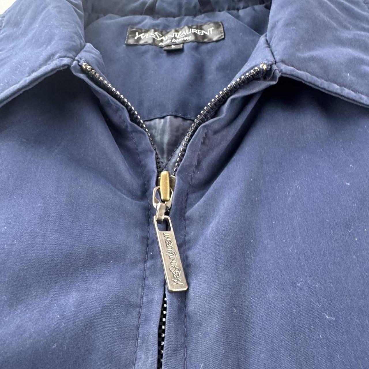 Yves Saint Laurent YSL Embroidered Logo Padded Harrington Jacket L