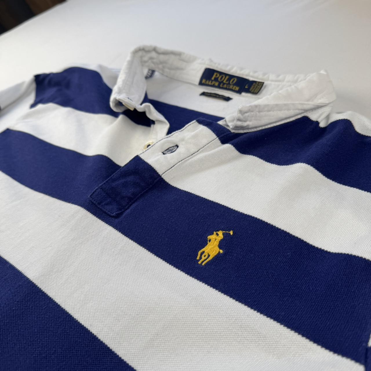Womens Polo Ralph Lauren Striped Rugby Polo Shirt L