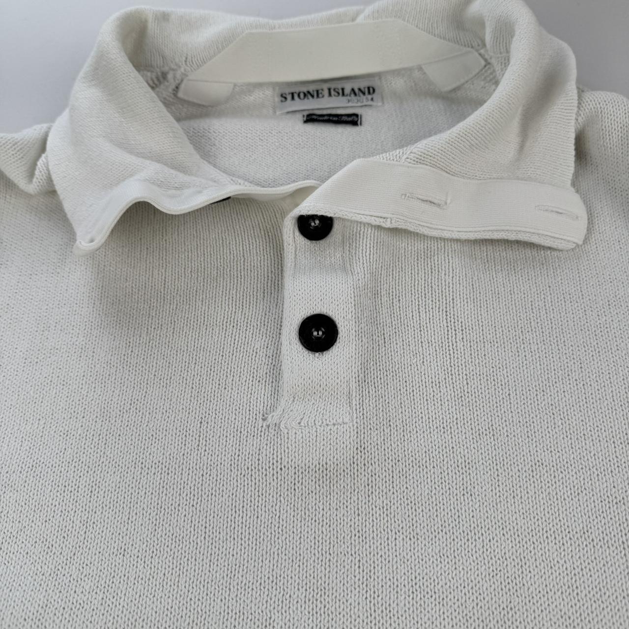 Early 2000s White Stone Island Knitted Jumper L