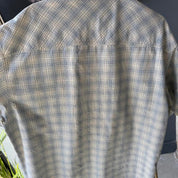 Rip Curl cream striped summer shirt with oversized fit and vintage 1990s style.