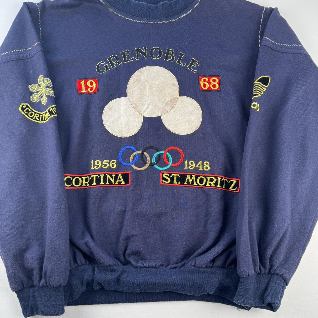 1980s Adidas Olympic Rare Embroidered Sweatshirt XL