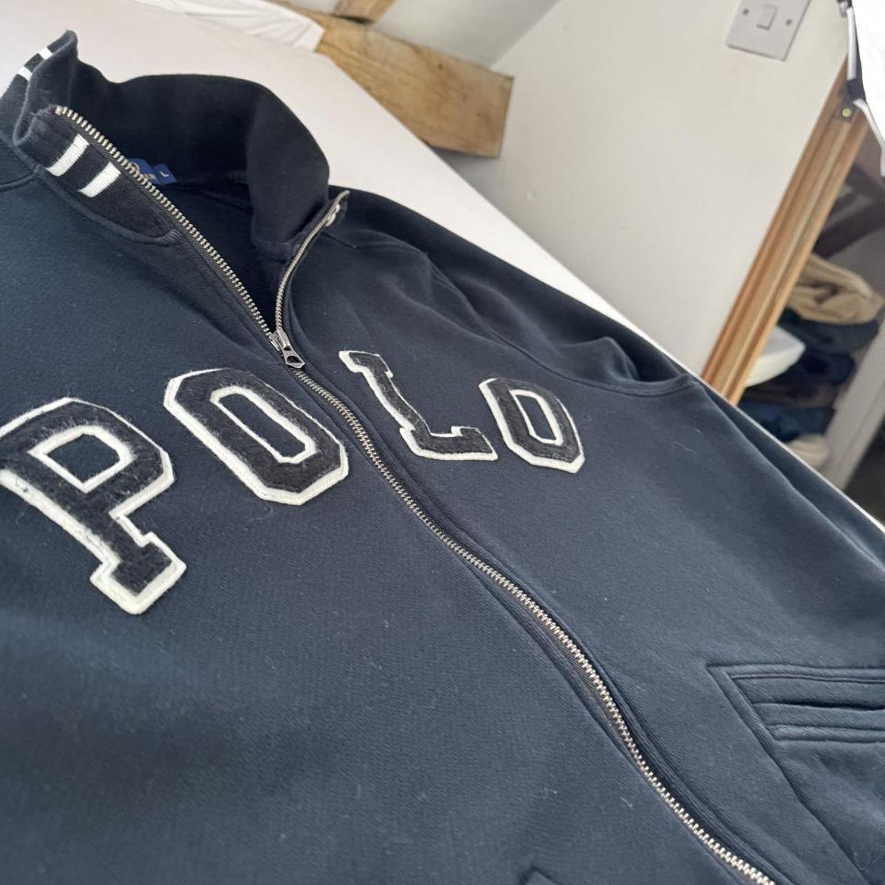 Polo Ralph Lauren Cotton Embroidered Fleece Logo Full Zip L