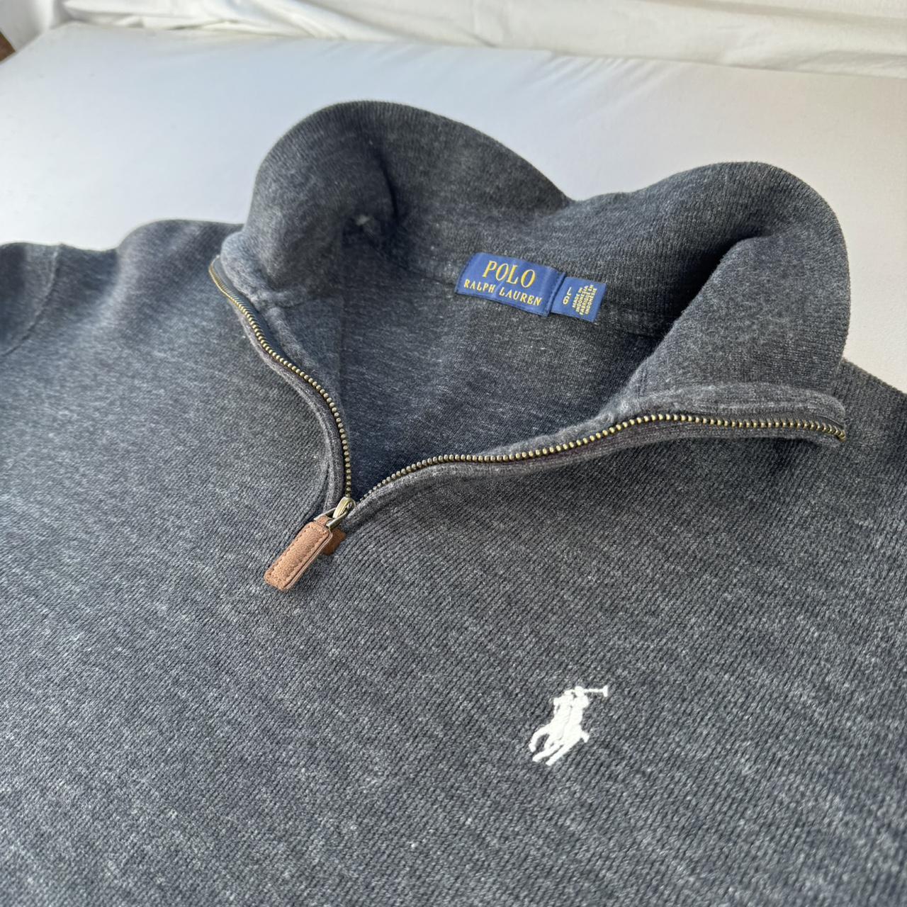 Polo Ralph Lauren Charcoal Grey Quarter Zip Fleece L