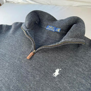 Polo Ralph Lauren Charcoal Grey Quarter Zip Fleece L