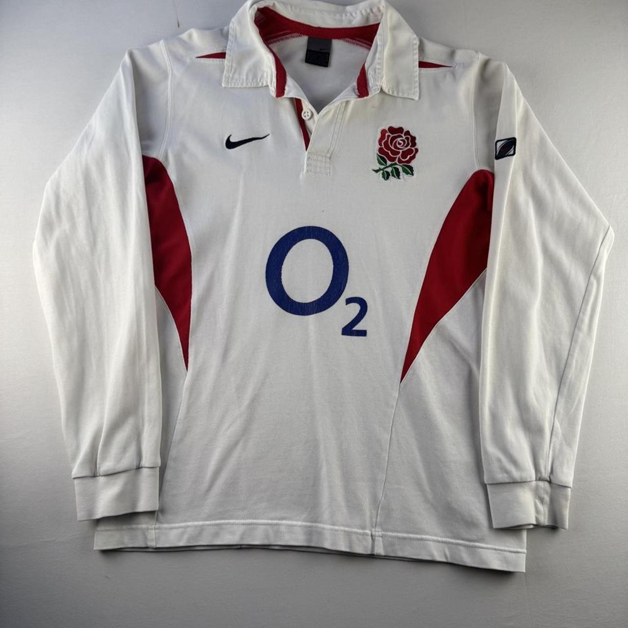 2003 England Home Nike Rugby Polo Shirt M