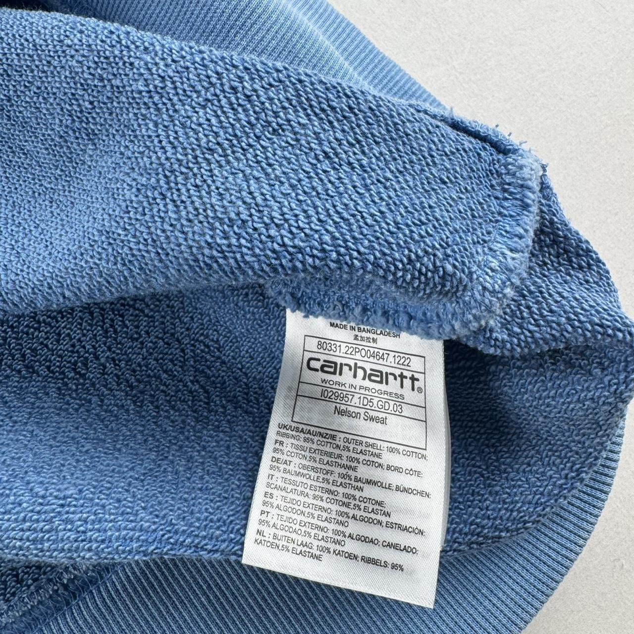 Blue Carhartt WIP Pocket Logo Nelson Sweatshirt L
