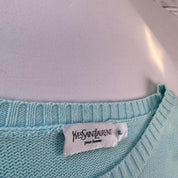 Yves Saint Laurent Crewneck Knit Sweater in Blue Size XL