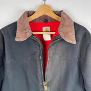 Carhartt cream jacket featuring thick fabric and oversized fit with Santa Fe design.
