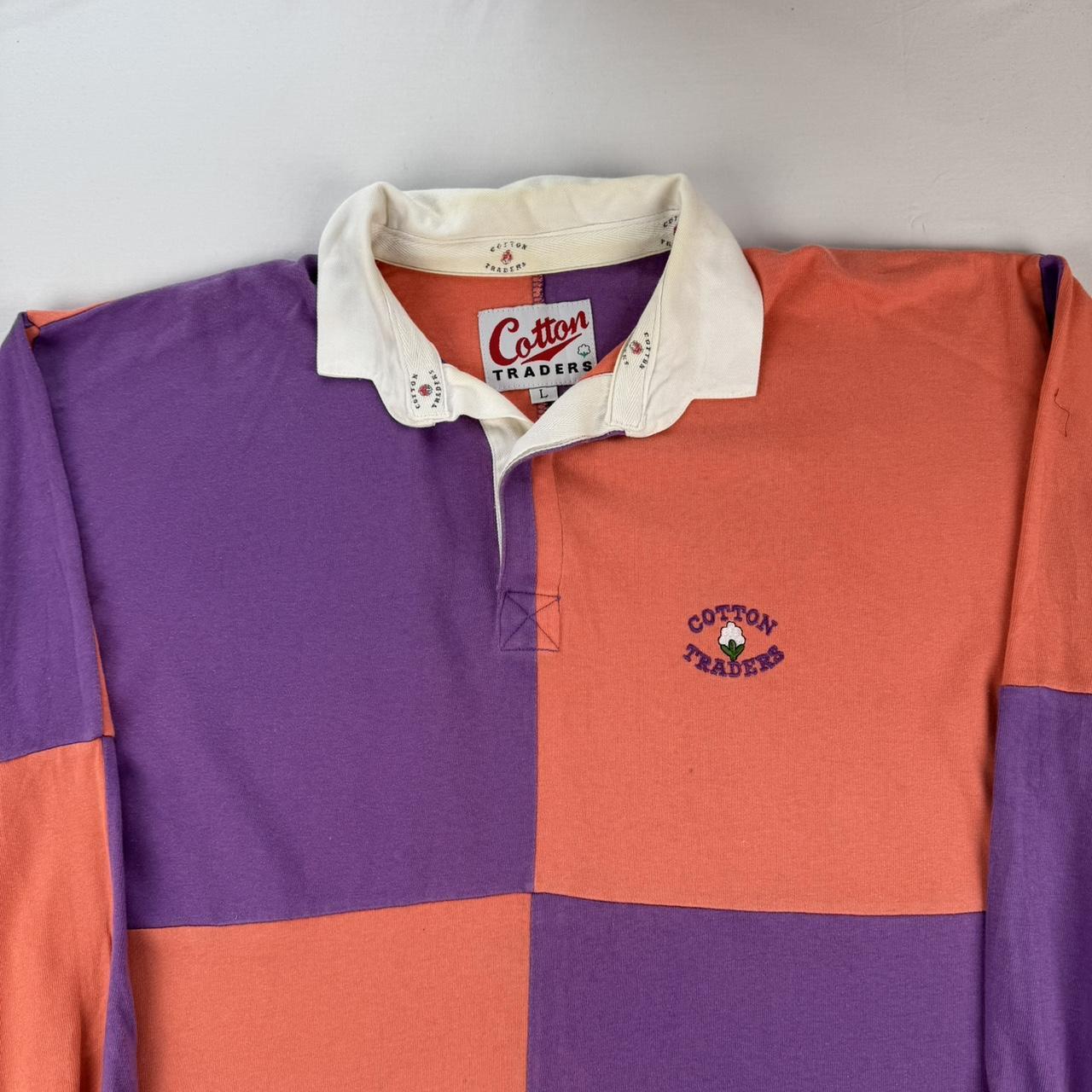 1990s Cotton Traders Embroidered Rugby Polo L