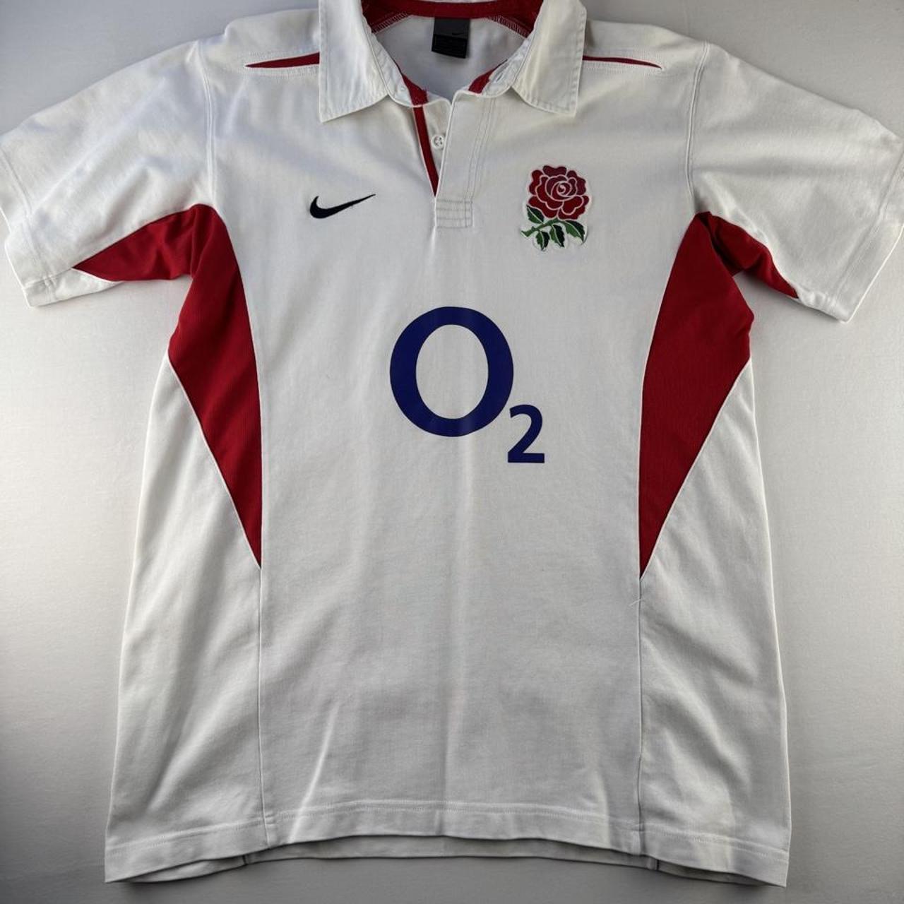 Nike 2003 Embroidered England Rugby Short Sleeve Rugby Polo L