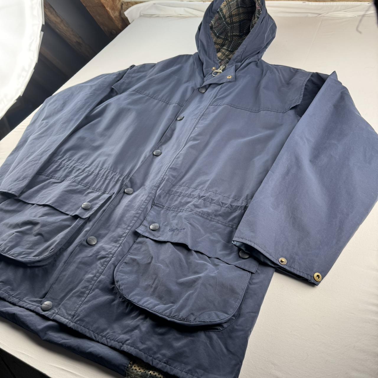 Modern Barbour Navy Durham Stowaway Jacket L