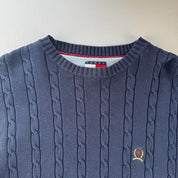 2000s Tommy Hilfiger Embroidered Thick Cable Knit L