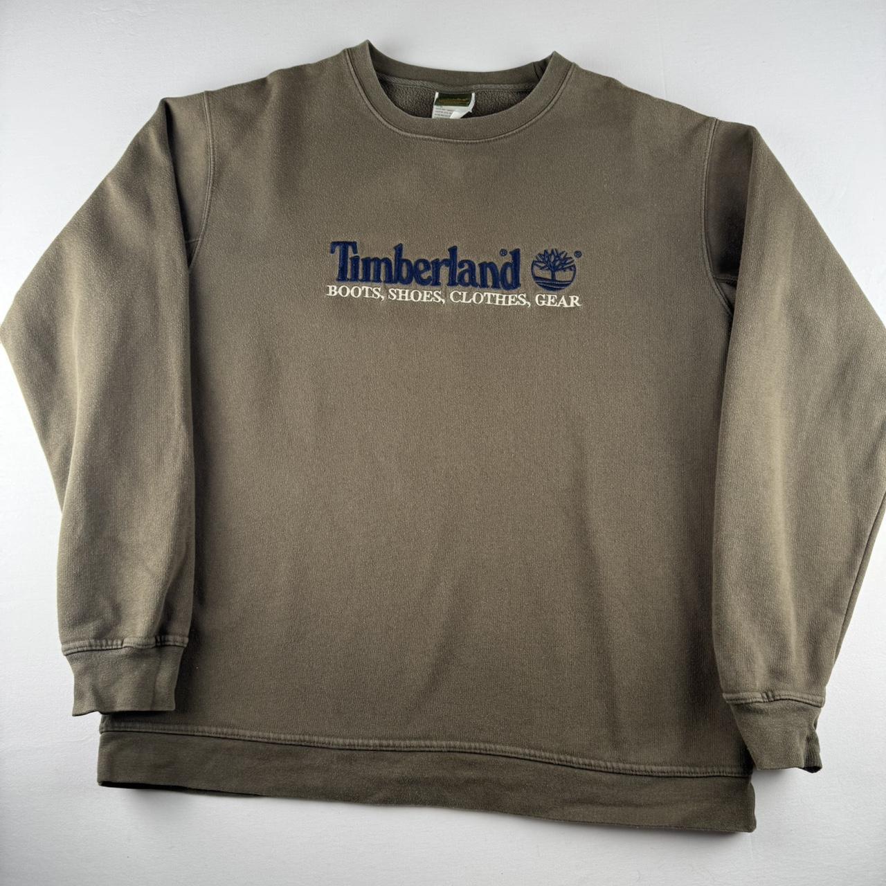 Early 2000s Timberland Embroidered Spellout Oversized Crewneck Jumper S