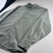 Sage Green Carhartt WIP Fine Corduroy Shirt XL