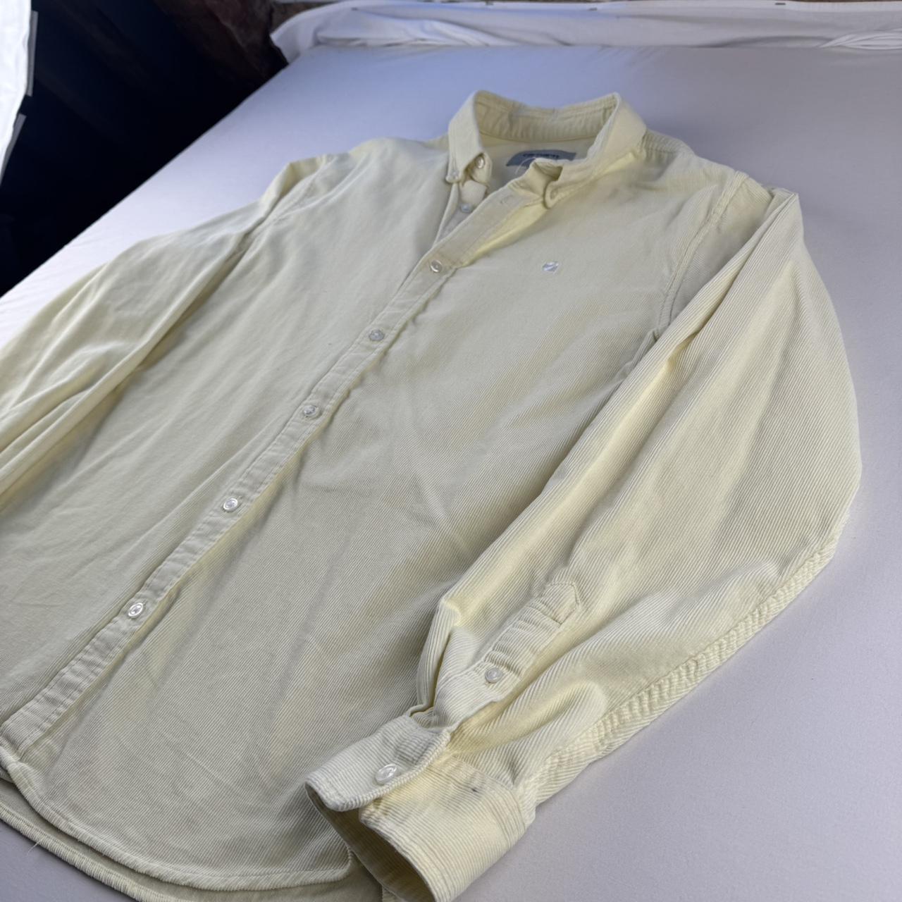 Yellow Carhartt WIP Long Sleeve Madison Corduroy Button Down Shirt L