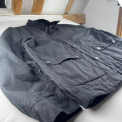 Black Barbour Bodmin Wax Jacket with Corduory Collar XXL