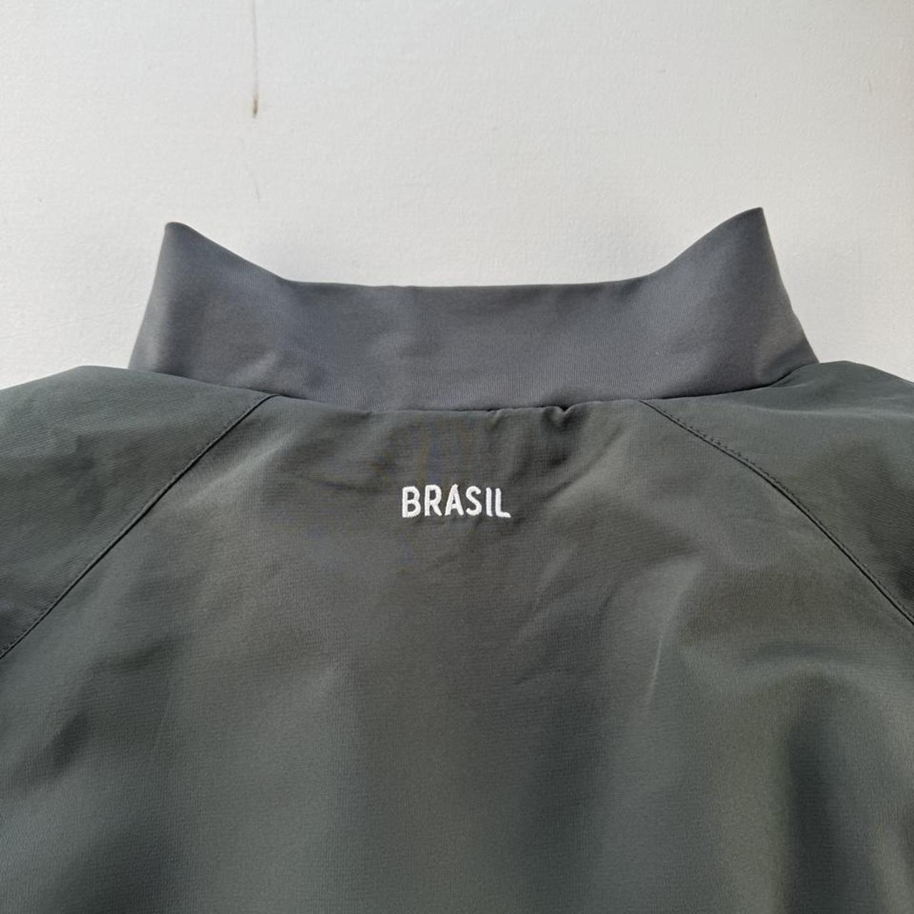 1990s Nike Team Brazil Grey Tracksuit Top M