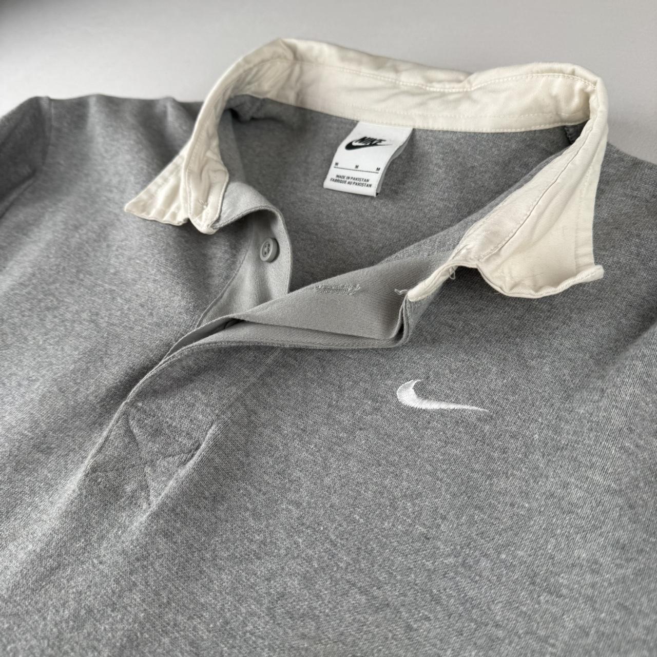 Nike Embroidered Swoosh Thick Rugby Polo Shirt M
