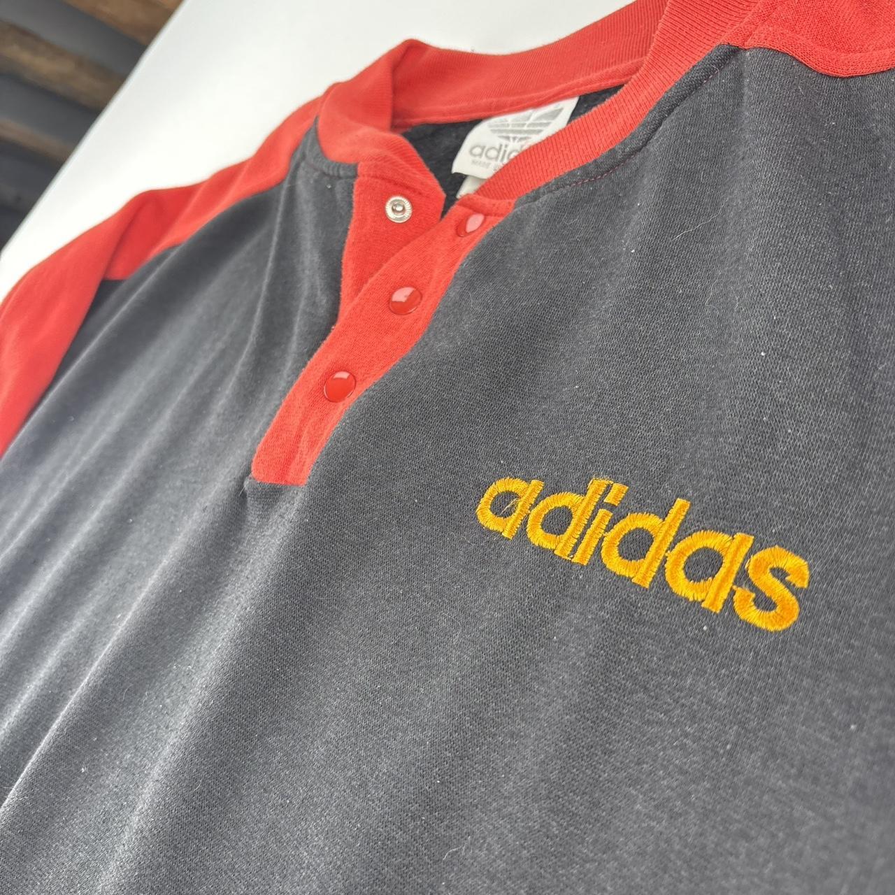 1990s Adidas Embroidered Spellout Oversized Jumper S