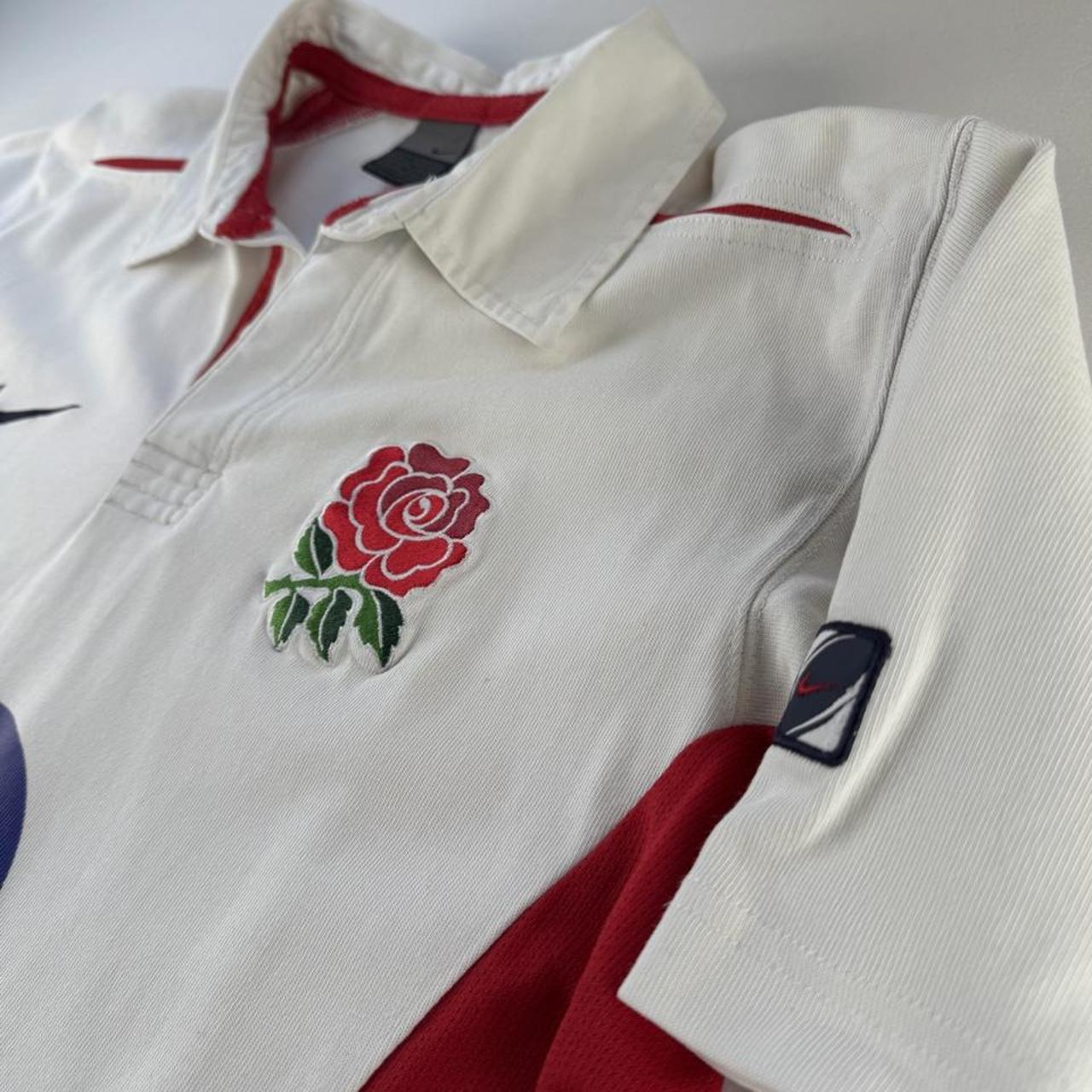 Nike 2003 Embroidered England Rugby Short Sleeve Rugby Polo L