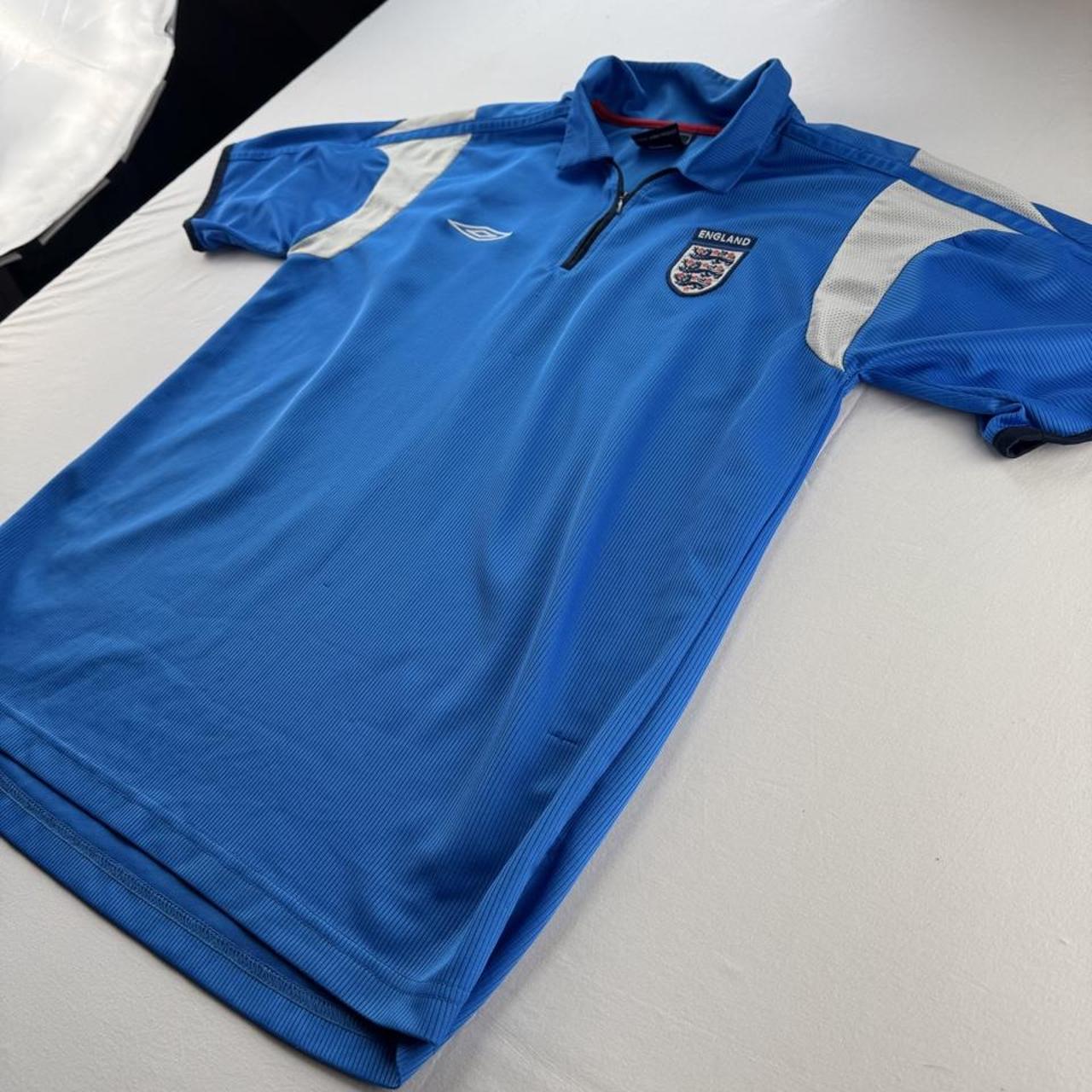 Rare 2004-06 England Umbro 1/4 Quarter Zip Training T Shirt M