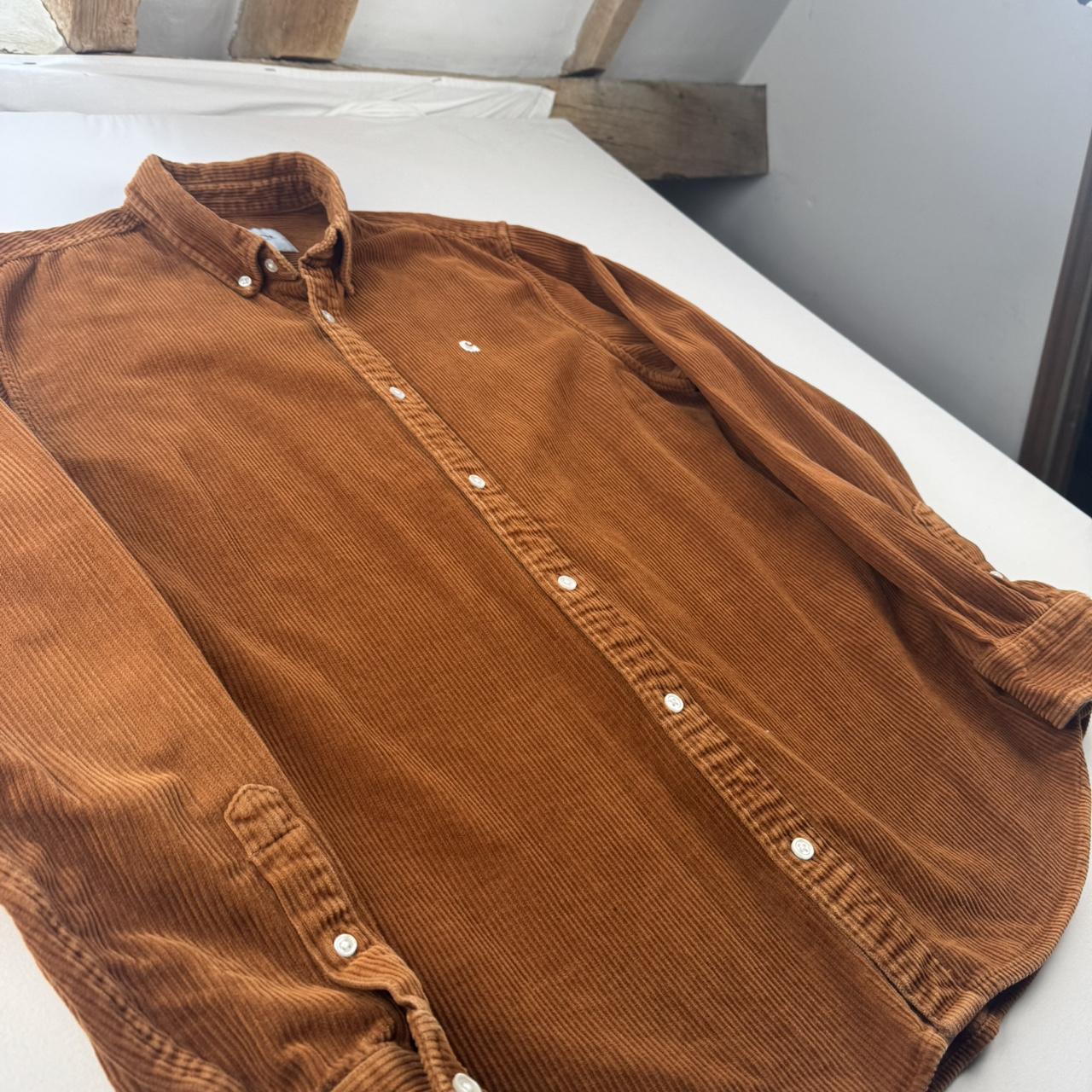 Carhartt WIP Brown Corduroy Button Down Shirt L